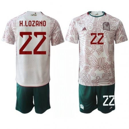 Camisetas México Hirving Lozano 22 Segunda Copa Mundial 2022 - Niño (+ Pantalones) Camisetas México Hirving Lozano 22 Segunda Copa Mundial 2022 - Niño (+ Pantalones)